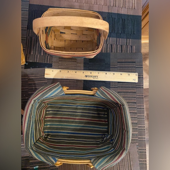 Vintage Longaberger baskets, lot of 6, green, 1990’s-early 2000’s - Picture 4 of 16